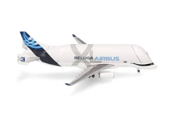Herpa Modellflugzeug Airbus Industries BelugaXL - XL#3 - F-GXLI Miniatur im Maßstab 1:500, Sammlerstück, Flugzeug Modell ohne Standfuß, Metall - 1