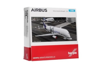 Herpa Modellflugzeug Airbus Industries BelugaXL - XL#3 - F-GXLI Miniatur im Maßstab 1:500, Sammlerstück, Flugzeug Modell ohne Standfuß, Metall - 5