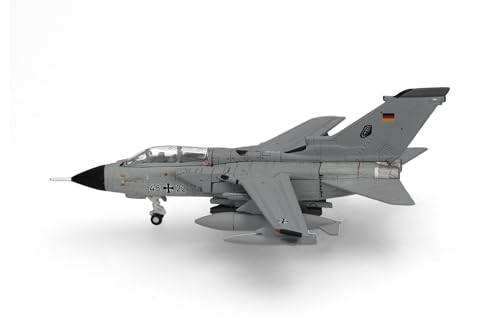 Herpa Modellflugzeug Luftwaffe Panavia Tornado IDS - TaktLwG 33, Büchel (with Taurus KEPD-350) Miniatur im Maßstab 1:200, Sammlerstück, Modell ohne Standfuß, Metall, Grau - 2