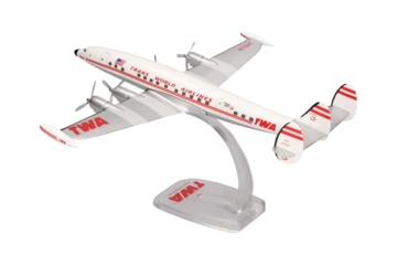 Herpa Modellflugzeug TWA Trans World Airlines Lockheed L-1049G Super Constellation - N7104C, Miniatur im Maßstab 1:125, Sammlerstück, Modell ohne Standfuß, Kunststoff - 4