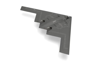 Herpa Modellflugzeug U.S. Air Force Northrop Grumman B-2A Spirit- 393rd Bomb Squadron Tigers, Military, Miniatur im Maßstab 1:200, Flugzeug Modell ohne Standfuß, Metall - 3