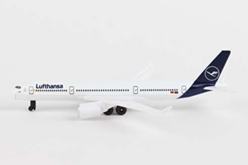 herpa RT4134 86RT-4134 – Airbus A350, Lufthansa Single Airplane, Wings, Modellflugzeug mit Standfuß, Spielzeug Flieger, Modellbau, Miniaturmodelle, Sammlerstück, Metall - Maßstab 1:500 - 10