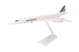 Herpa Snap-Fit Modellflugzeug Air France Concorde – F-BVFB, Miniatur im Maßstab 1:250, Sammlerstück, Modell mit Standfuß, Kunststoff, Blau - 1