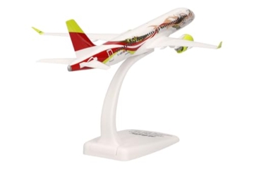 Herpa Snap-Fit Modellflugzeug airBaltic Airbus A220-300 50th A220 - YL-ABX Miniatur im Maßstab 1:200, Sammlerstück, Modell mit Standfuß, Kunststoff - 2