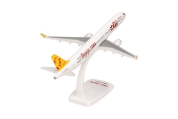 Herpa Snap-Fit Modellflugzeug Airbus A321neo 100th Pegasus Airlines, Miniatur im Maßstab 1:200, Sammlerstück, Modell mit Standfuß, Kunststoff - 2