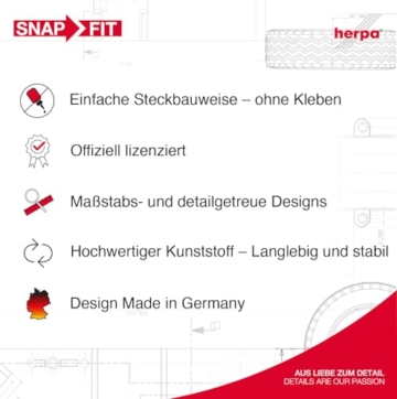 herpa Snap-Fit Modellflugzeug Emirates Airbus A380 “Destination Dubai” – A6-EOT Miniatur im Maßstab 1:250, Sammlerstück, Modell mit Standfuß, Kunststoff, Weiß - 7
