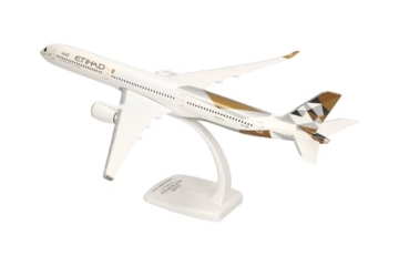 Herpa Snap-Fit Modellflugzeug Etihad Airways Airbus A350-1000 - A6-XWC, Miniatur im Maßstab 1:200, Sammlerstück, Modell mit Standfuß, Kunststoff, Weiß - 4