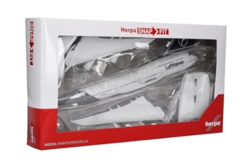 Herpa Snap-Fit Modellflugzeug Lufthansa Boeing 747-8 Intercontinental Miniatur im Maßstab 1:250, Sammlerstück, Modell mit Standfuß, Kunststoff - 5