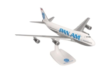 Herpa Snap-Fit Modellflugzeug Pan Am Boeing 747-100, Miniatur im Maßstab 1:250, Sammlerstück, Modell mit Standfuß, Kunststoff - 3