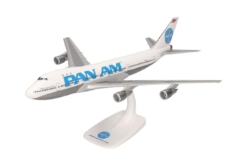 Herpa Snap-Fit Modellflugzeug Pan Am Boeing 747-100, Miniatur im Maßstab 1:250, Sammlerstück, Modell mit Standfuß, Kunststoff - 1