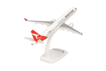 Herpa Snap-Fit Modellflugzeug Qantas Airbus A321XLR, Miniatur im Maßstab 1:200, Sammlerstück, Modell mit Standfuß, Kunststoff, Weiß - 2