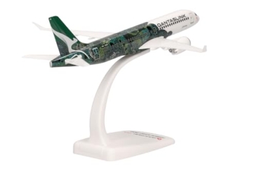 Herpa Snap-Fit Modellflugzeug QantasLink Airbus A220-300 - Flying Art Series/Minyma Kutjara Tjukurpa, Miniatur im Maßstab 1:200, Sammlerstück, Modell mit Standfuß, Kunststoff - 2