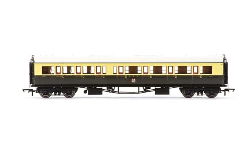 Hornby R40468 GWR Collet Coaches Corridor Composite RH 6522 Coach, Braun/Creme - 1
