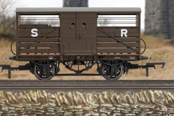 Hornby R60287 SR Viehwagen 53698 Güterwagen, Braun - 4