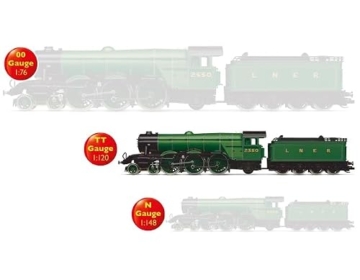 Hornby TT:120 Modelleisenbahn TT3005M BR Klasse A3 4-6-2 60078 „Night Hawk“ – Lokomotiven der 4. Ära, grün - 2