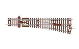 Hornby TT8009 Spur TT, rechte Weiche, 166 mm, 15° – zusätzliche Gleisteile für Modelleisenbahn-Sets, Gleisteile für Spielzeugeisenbahnen, beinhaltet: 1x 631 mm rechte Weiche – Maßstab 1:120 - 1