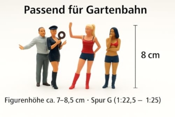 Iberplace Figuren im Maßstab G urbanes Nachtleben Nr. 1, 1:22,5-1:25, 40032, für Gartenbahn, Modellbau, Dioramen und Modellbau, kompatibel mit LGB, Pola, Preiser, Piko Zubehör - 2