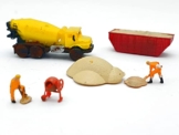 Iberplace Spur Z Baustellen-Set 10009 – Bagger, Radlader & Bauarbeiter – kompatibel mit Märklin Mini-Club - 1