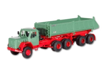 Kibri 14036 - H0 Magirus Deutz mit Meiller Kippsattelaufleger - 1