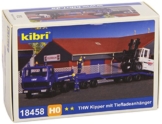 Kibri 18458 - H0 THW Kipper mit Tiefladeanhänger - 1