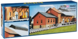 Kibri 39462 - H0 Güterhalle mit Lademaß und Freiladerampe - 1