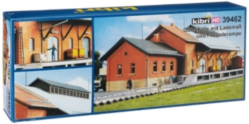 Kibri 39462 - H0 Güterhalle mit Lademaß und Freiladerampe - 1