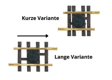 LGB 10090 - Verstellbares gerades Gleis Länge 88-120 mm für Gartenbahnen Spur G - 2