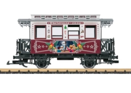 LGB – 36026 Weihnachtswagen 2026 – Güterwagen mit festlicher Gestaltung – Sammlerwagen Gartenbahn – Weihnachten – Spur G 1:22,5 – ab 15 Jahre - 1