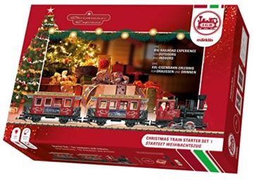 LGB – 70308 Gartenbahn Starterset Weihnachtszug mit Lokomotive und zwei Waggons, Outdoor-Eisenbahn, Spur G - 1