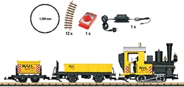 LGB 70503 - Gartenbahn Starterset Personenzug– L70503, Gartenbahn-Modelleisenbahn, mit Lokomotive und Zwei Waggons, Outdoor-Eisenbahn, Spur G - 2