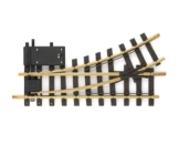 LGB – Elektrische Weiche Links R1 – 30° - 12150, Gleiserweiterung für Gartenbahn, Gleismaterial, Zubehör, Spur G, Maßstab 1:22,5 - 1