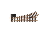 LGB – Elektrische Weiche Links R3 – 22,5° - 16150, Gleiserweiterung für Gartenbahn, Gleismaterial, Zubehör, Spur G, Maßstab 1:22,5 - 1