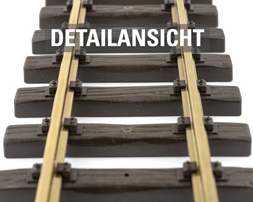 LGB – gebogenes Gleis R1-600 mm – 30° - L11000, gebogenes Gleiselement, Gleiserweiterung für Gartenbahn, Gleismaterial, Zubehör, Spur G, Maßstab 1:22,5 - 3