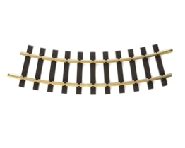 LGB – gebogenes Gleis R1-600 mm – 30° - L11000, gebogenes Gleiselement, Gleiserweiterung für Gartenbahn, Gleismaterial, Zubehör, Spur G, Maßstab 1:22,5 - 1