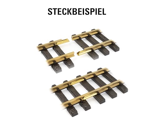 LGB – gerades Gleis 150 mm – L10150, gerades langes Gleiselement, Gleiserweiterung für Gartenbahn, Gleismaterial, Zubehör, Spur G, Maßstab 1:22,5 - 2