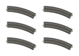 Märklin – 24130 - Gebogenes C-Gleis Radius 1 (Inhalt: 6X) – stabiles Modellgleis – realistische Schotteroptik – sicheres Stecksystem – Zubehör Modelleisenbahn – ab 15 Jahren – Spur H0 - 1