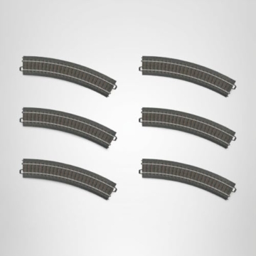 Märklin – 24130 - Gebogenes C-Gleis Radius 1 (Inhalt: 6X) – stabiles Modellgleis – realistische Schotteroptik – sicheres Stecksystem – Zubehör Modelleisenbahn – ab 15 Jahren – Spur H0 - 6