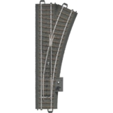 Märklin 24612 C-Gleis Weiche rechts – manuelle Steuerung mit Handschalthebel – Länge 188,3 mm – Radius R2 437,5 mm/24,3° – Spur H0 – ab 15 Jahren - 1
