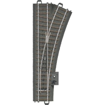 Märklin 24612 C-Gleis Weiche rechts – manuelle Steuerung mit Handschalthebel – Länge 188,3 mm – Radius R2 437,5 mm/24,3° – Spur H0 – ab 15 Jahren - 1