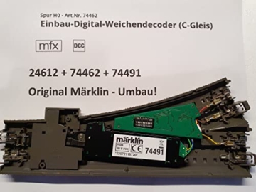 Märklin 24612 - gerade C-Gleis Weiche rechts incl. Decoder + Antrieb - 1