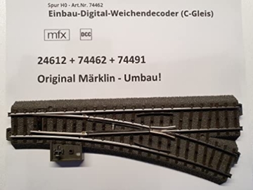 Märklin 24612 - gerade C-Gleis Weiche rechts incl. Decoder + Antrieb - 2