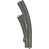 Märklin 24671 C-Gleis Bogenweiche Links – Innenbogen R1 360 mm/30° – Außenbogen 30° Parallelkreis 77,5 mm – mit Handschalthebel – Spur H0 – ab 15 Jahren - 1