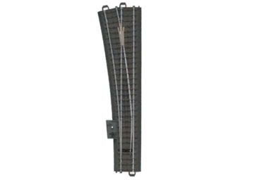 Märklin 24711 C-Gleis Schlanke Weiche Links – Länge 236,1 mm – Zweiggleisradius 1114,6 mm – Weichenbogen 12,1° – Herzstück 10° Metall – Spur H0 – ab 15 Jahren - 1