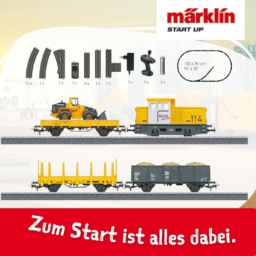 Märklin 29188 Modellbahn Modelleisenbahn Start Up Startpackung Baustelle, Spur H0 Startset. Lokomotive, Wagen, Schienen und Steuergerät im Starterset enthalten - 2