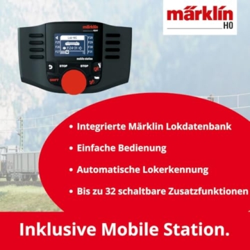 Märklin 29249 Startpackung Nahgüterzug mit BR 24 – Digitale Dampflok mit Sound & Rauch, Mobile Station, C-Gleis Set – Modelleisenbahn Startset Spur H0 - 5
