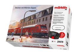 Märklin 29479 - Digital-Startpackung Regional-Express, Spur H0 Modelleisenbahn, viele Soundfunktionen, mit Mobile Station und C-Gleis Schienen - 1