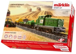 Märklin 29653 Start up Startpackung „Landwirtschaftszug“ – Modelleisenbahn Spur H0, digital, mit Gleisoval, Weichen, Landmaschinen & Märklin Power Control Stick – Einsteiger & Familien - 1