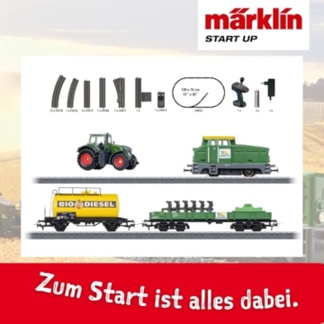 Märklin 29653 Start up Startpackung „Landwirtschaftszug“ – Modelleisenbahn Spur H0, digital, mit Gleisoval, Weichen, Landmaschinen & Märklin Power Control Stick – Einsteiger & Familien - 7