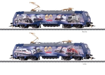 Märklin 36060 Elektrolokomotive BR 185.2 – H0 Wechselstrom – mfx Digital-Decoder, Sound, LED-Licht – Jubiläumsmodell Märklin Magazin 60 Jahre – Lokmodell 21,7 cm - 2