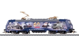 Märklin 36060 Elektrolokomotive BR 185.2 – H0 Wechselstrom – mfx Digital-Decoder, Sound, LED-Licht – Jubiläumsmodell Märklin Magazin 60 Jahre – Lokmodell 21,7 cm - 1